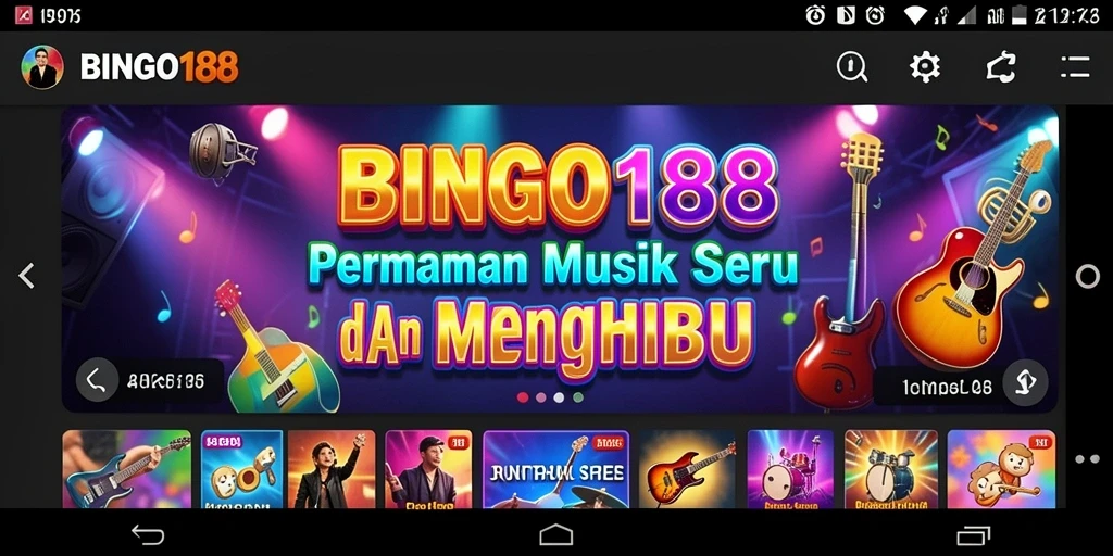 Tampilkan gameplay seru BINGO188 dengan berbagai tantangan musik.