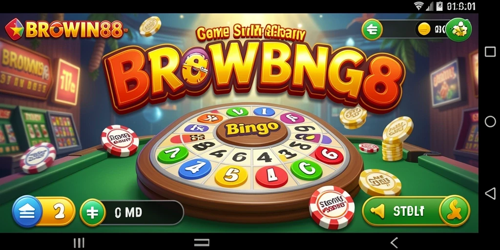 Screenshot utama BROWIN88 menampilkan gameplay Bingo yang seru dan interaktif.