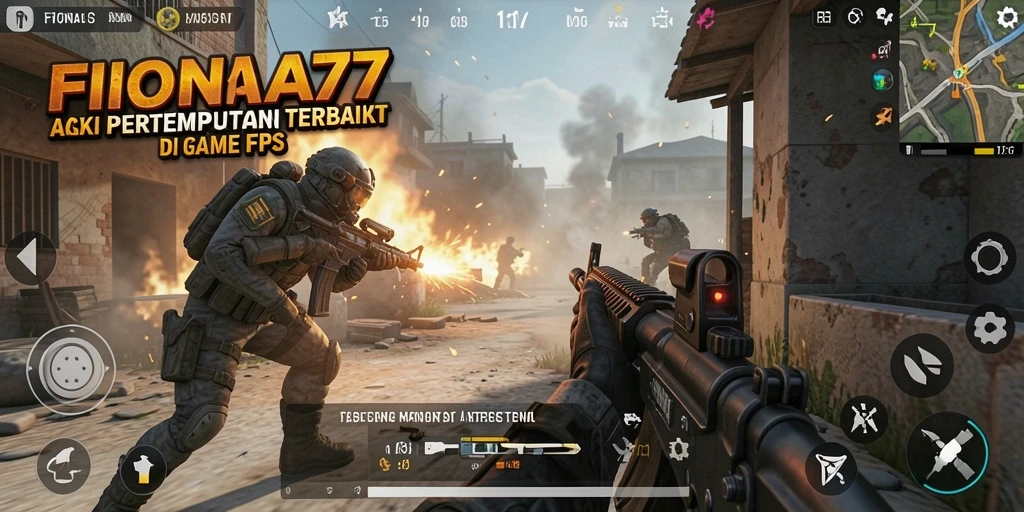 Gameplay FIONA77 dengan aksi tembak-menembak yang menegangkan.