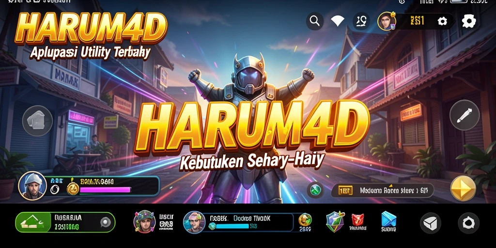 Tampilan utama aplikasi HARUM4D dengan antarmuka yang menarik.