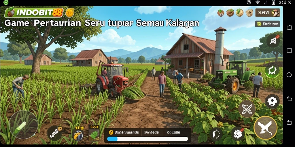 Tampilan menarik dari gameplay pertanian INDOBIT88.