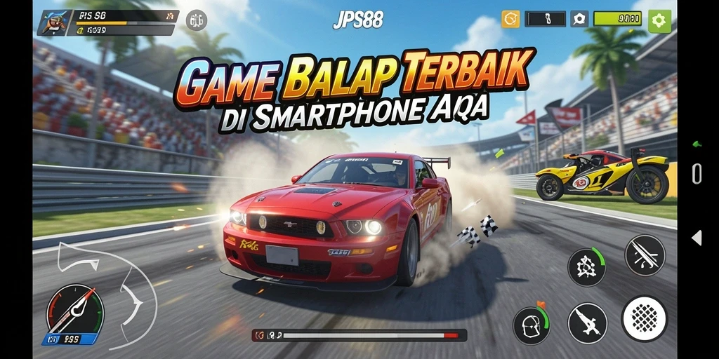 Screenshot JPS88 menampilkan momen balapan yang mendebarkan.