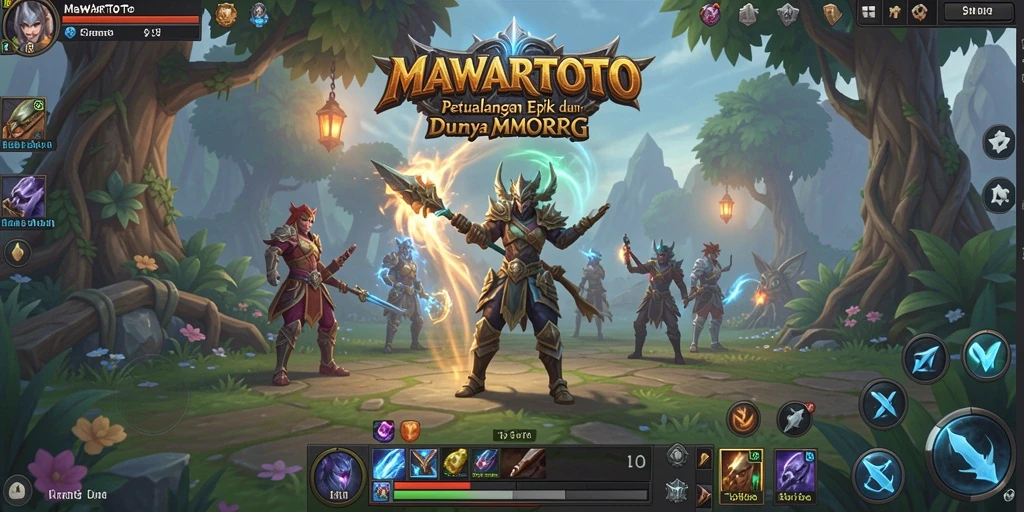 Screenshot utama MAWARTOTO menunjukkan aksi seru dalam pertempuran MMORPG.