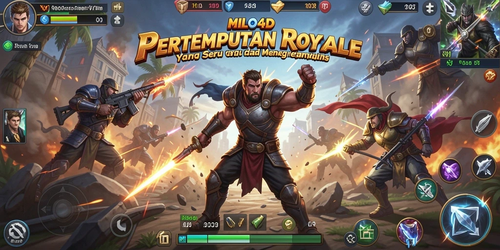 Tangkapan layar gameplay <strong>MILO4D</strong> menampilkan pertarungan strategis dalam Battle Royale.