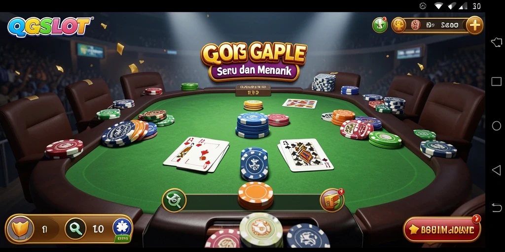 Tampilan gameplay Gaple yang seru di QQSLOT.